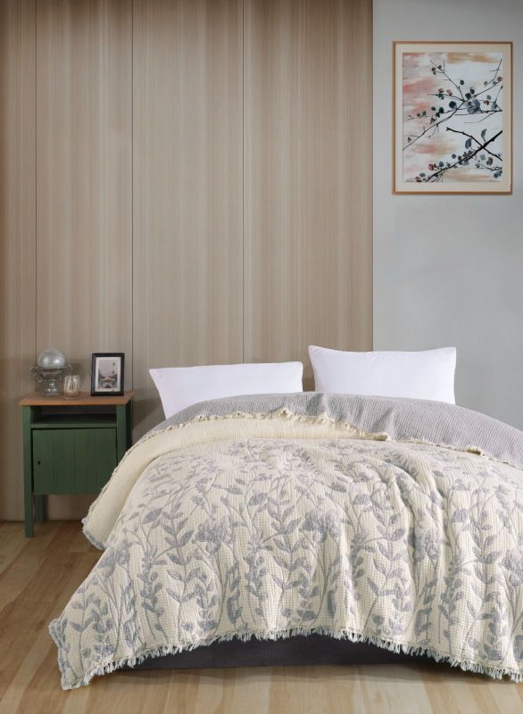 Муслінове покривало Moss Botanic Gri 230х250 см