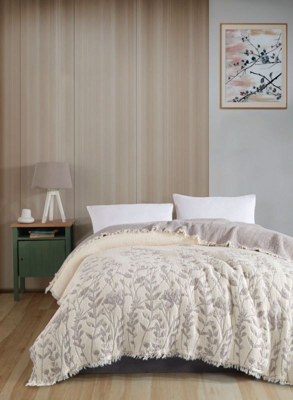 Муслінове покривало Moss Botanic Kahve 230х250 см
