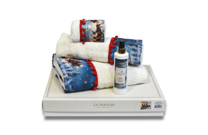 Подарунковий набір рушників з парфумом La Maison Olen