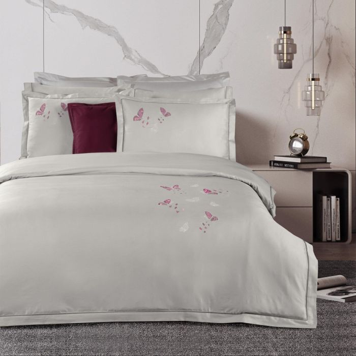 Двоспальний Євро комплект Sarev Papilio Сатин Преміум+світиться у темноті