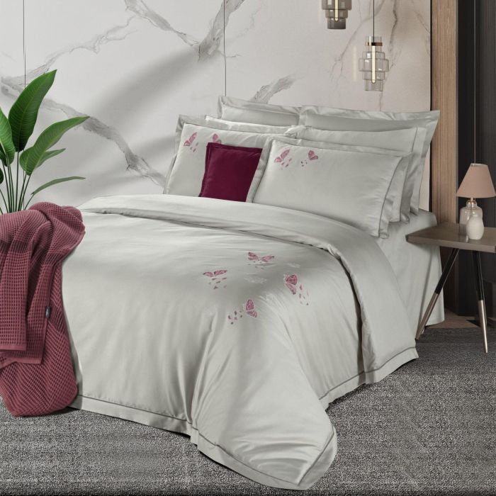 Двоспальний Євро комплект Sarev Papilio Сатин Преміум+світиться у темноті