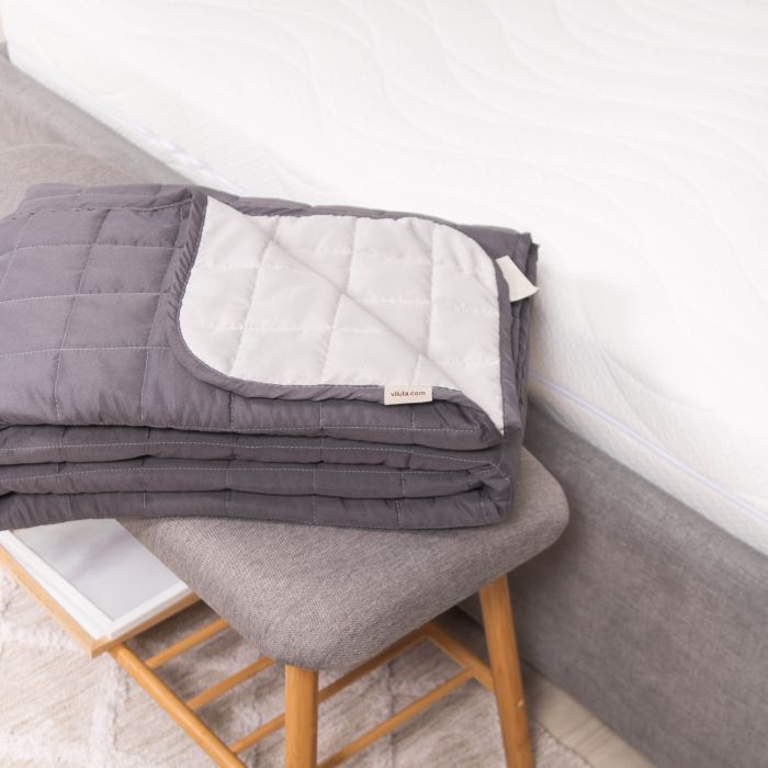 Покривало стьобане двустороннє Viluta Дует 210х220 Графіт