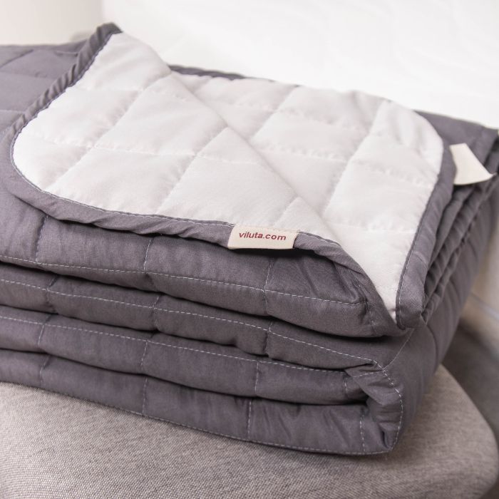 Покривало стьобане двустороннє Viluta Дует 210х220 Графіт