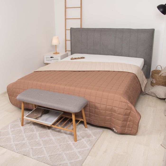 Покривало стьобане двостороннє Viluta Дует 210х240 Капучино