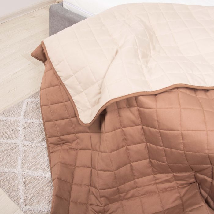 Покривало стьобане двостороннє Viluta Дует 210х240 Капучино