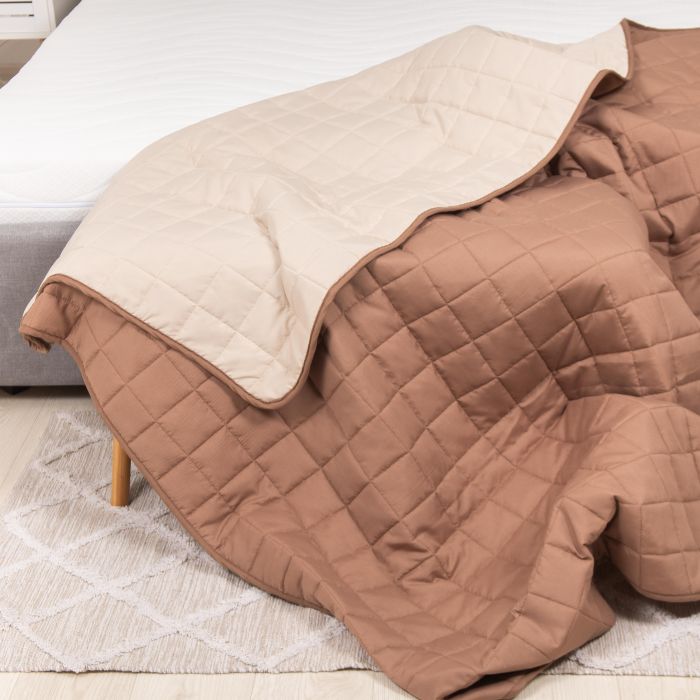 Покривало стьобане двостороннє Viluta Дует 210х240 Капучино