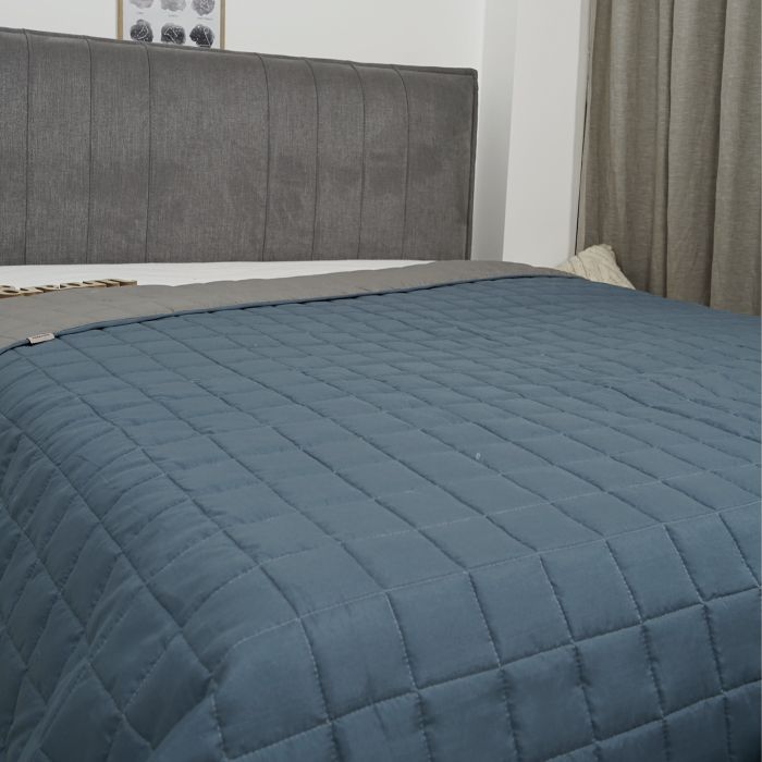 Покривало стьобане двустороннє Viluta Дует 140х210 Місячне Сяйво