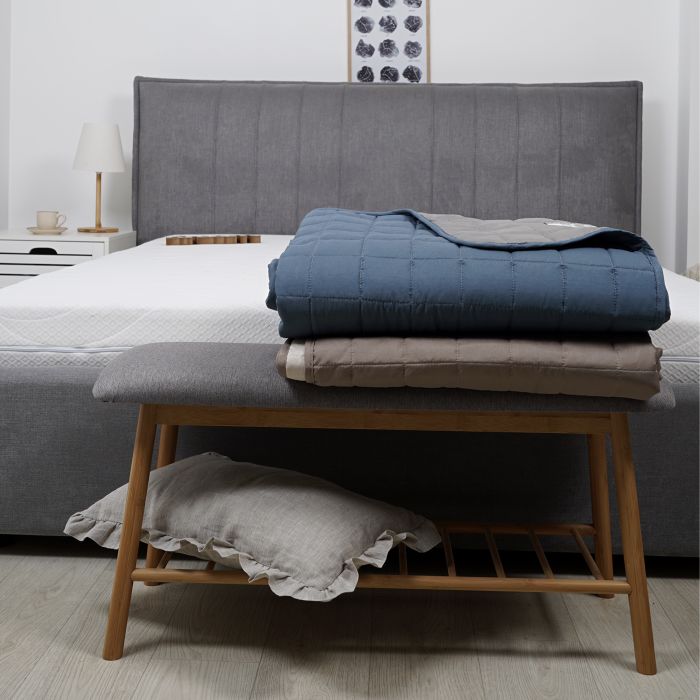 Покривало стьобане двустороннє Viluta Дует 140х210 Місячне Сяйво