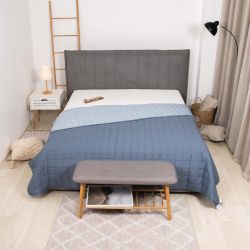 Покривало стьобане двостороннє Viluta Дует 210х240 Морський бриз