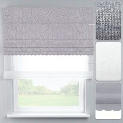 Римська штора День-Ніч Тюль/Дімаут з ажуром сталевий