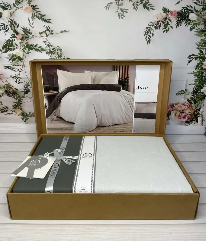 Двоспальний Євро комплект Romeo Home Aura Poplin Жаккард