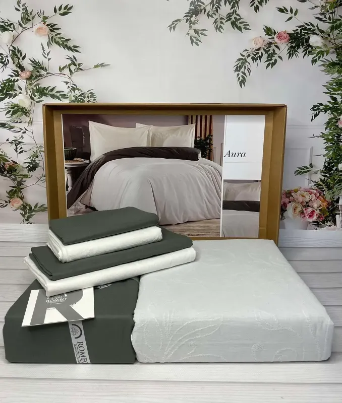 Двоспальний Євро комплект Romeo Home Aura Poplin Жаккард