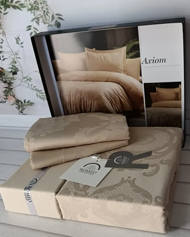 Двоспальний Євро комплект Romeo Home Axiom Kahve Жаккард