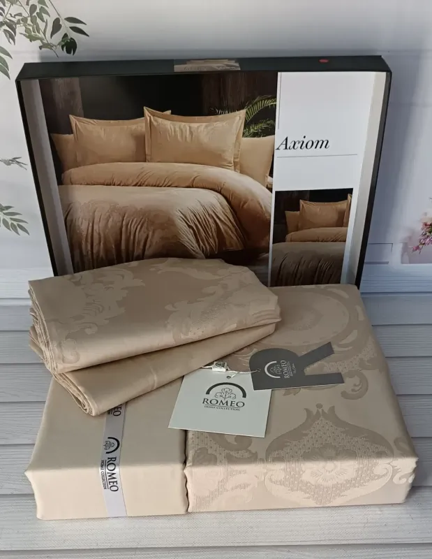 Двоспальний Євро комплект Romeo Home Axiom Kahve Жаккард