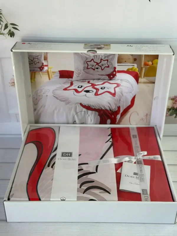 Односпальний комплект Romeo Home Cat Ранфорс