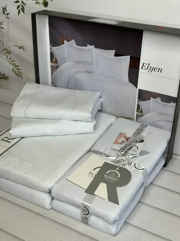 Двоспальний Євро комплект Romeo Home Elyen White Жаккард