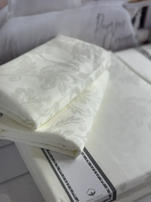 Двоспальний Євро комплект Romeo Home Ramses Krem Жаккард