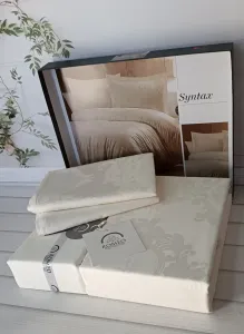 Двоспальний Євро комплект Romeo Home Syntax Bej Жаккард