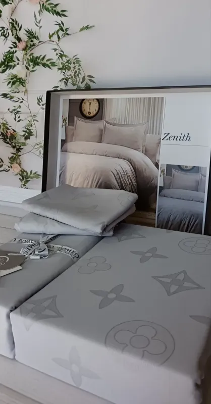 Двоспальний Євро комплект Romeo Home Zenith Grey Жаккард