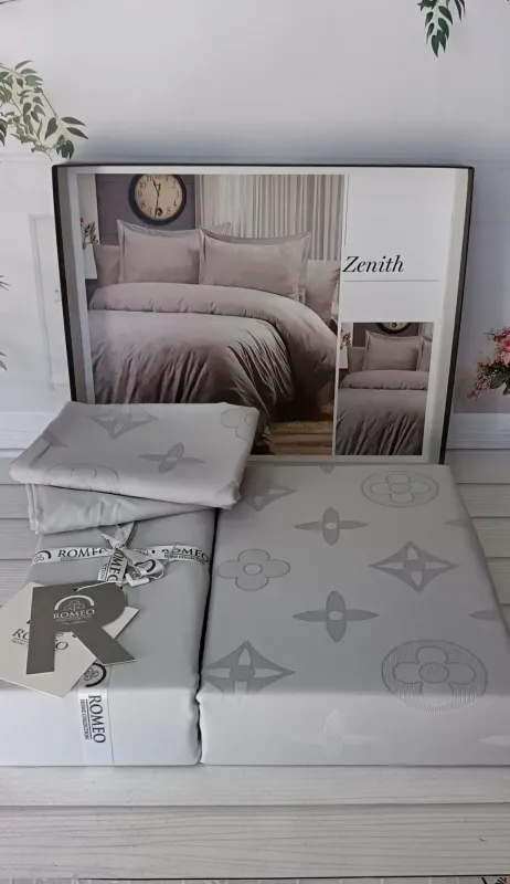 Двоспальний Євро комплект Romeo Home Zenith Grey Жаккард