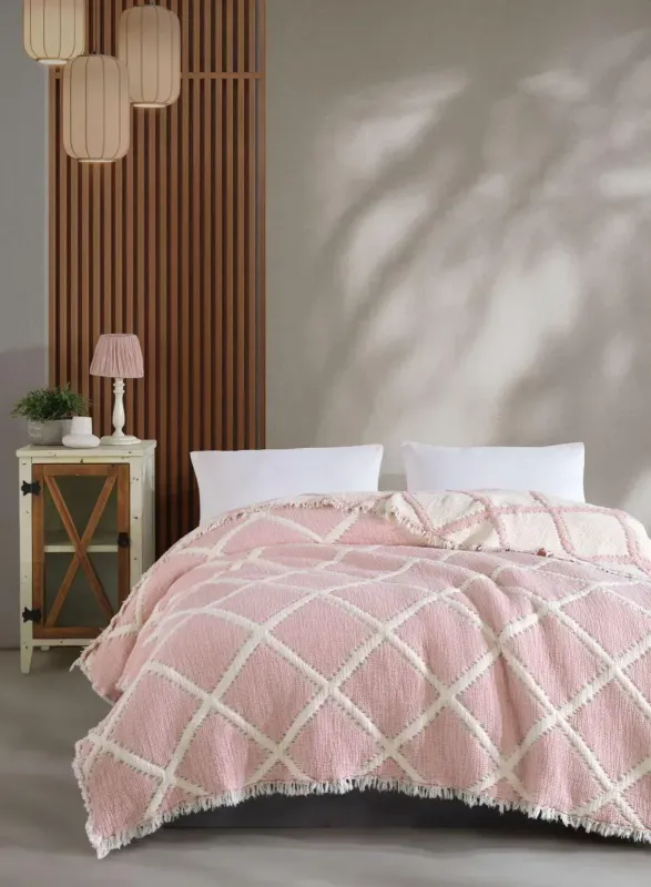 Муслінове покривало Saheser Armonia Pudra 230х250 см