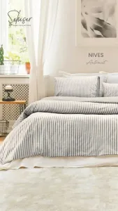 Двоспальний Євро комплект Saheser Nives Antracit Ранфорс