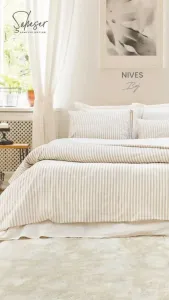 Двоспальний Євро комплект Saheser Nives Bej Ранфорс
