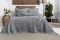 Вафельне покривало Saheser Norah Grey 240x260см +2 наволочки 50x70см