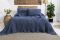 Вафельне покривало Saheser Norah Indigo 240x260см +2 наволочки 50x70см