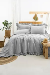 Двоспальний Євро комплект Saheser Saloni Gri Варена Бавовна