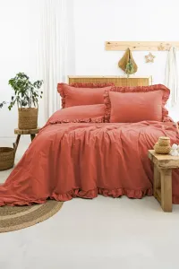 Двоспальний Євро комплект Saheser Saloni Kiremit Варена Бавовна