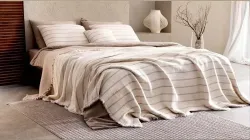 Муслінове покривало Saheser Striped Vizon 230х250 см