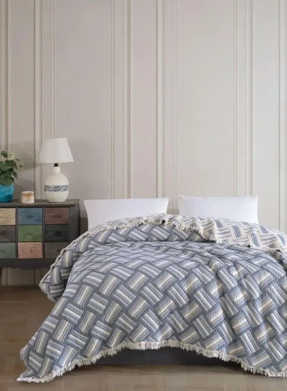 Муслінове покривало Saheser Terry Indigo 230х250 см