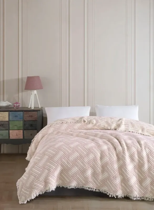 Муслінове покривало Saheser Terry Pudra 230х250 см