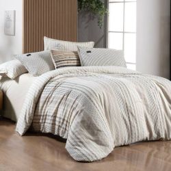 Двоспальний Євро комплект Sarev Calamor Bej Варена Бавовна