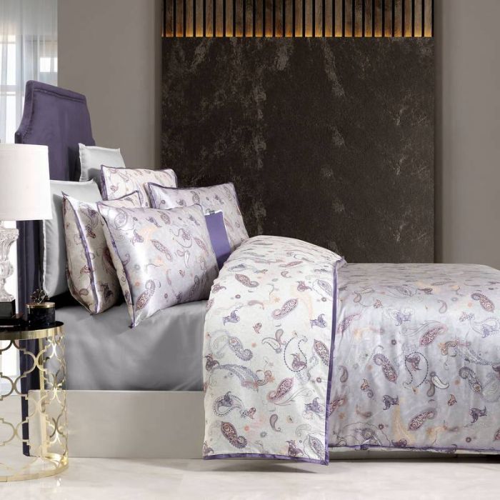 Двоспальний Євро комплект Sarev Ikarus Lila Шовк+Сатин Делюкс (пошкоджена коробка)