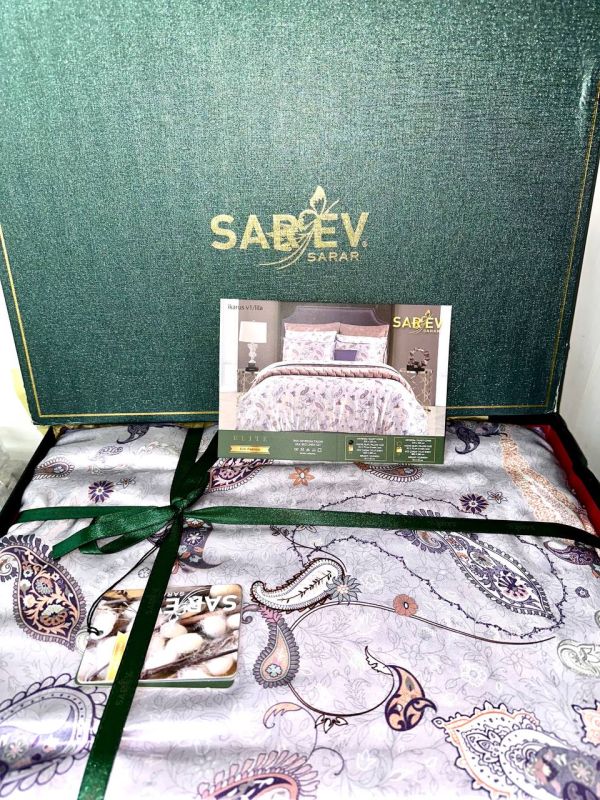 Двоспальний Євро комплект Sarev Ikarus Lila Шовк+Сатин Делюкс (пошкоджена коробка)