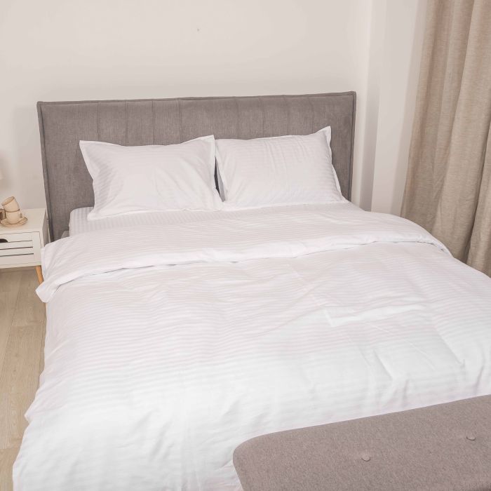 Комплект постільної білизни Tiare Двоспальний Сатин Stripe White