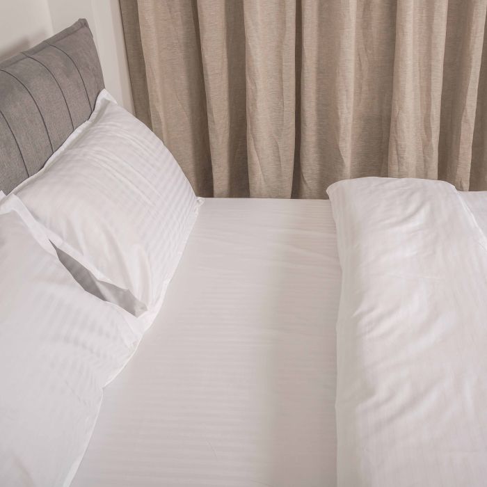 Комплект постільної білизни Tiare Двоспальний Сатин Stripe White