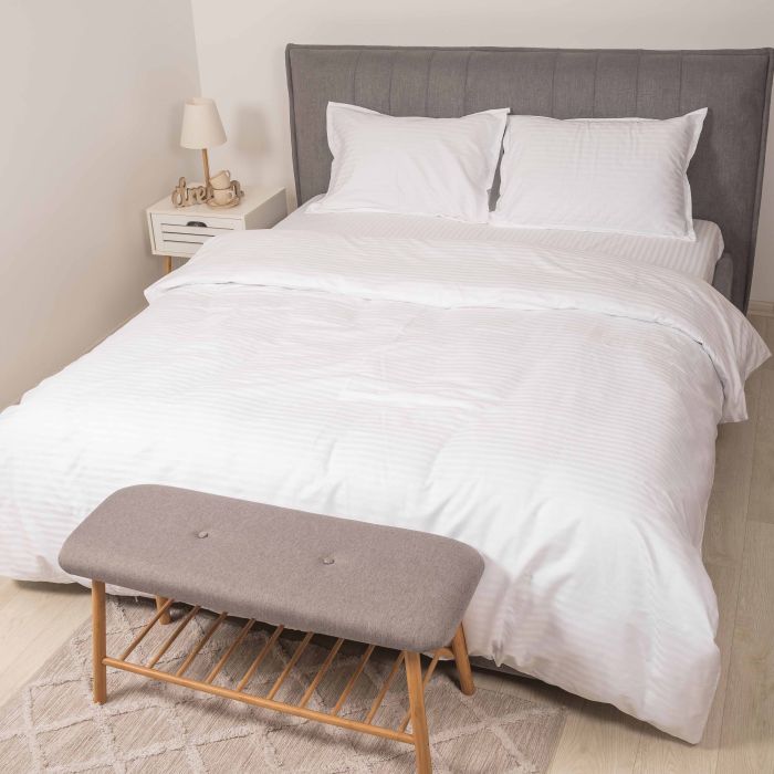 Комплект постільної білизни Tiare Двоспальний Сатин Stripe White