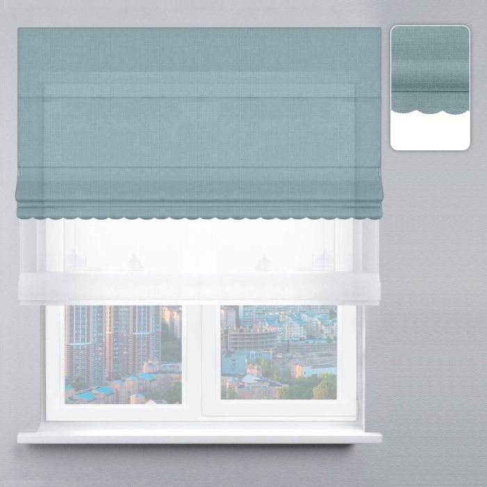 Римська штора День-Ніч Тюль/Велюр з ажуром оливковий