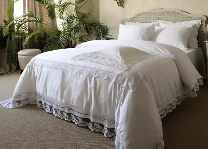 Двоспальний King Size комплект Valeron Ariane White Жаккард