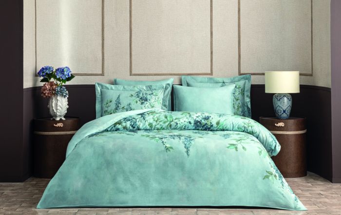 Двоспальний Євро комплект Valeron Jovoy Mavi Сатин-Premium