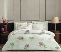 Двоспальний Євро комплект Valeron Velours Pembe Сатин-Premium